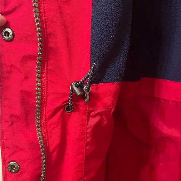 Lands' End Red Lined Raincoat - Picture 4 of 7